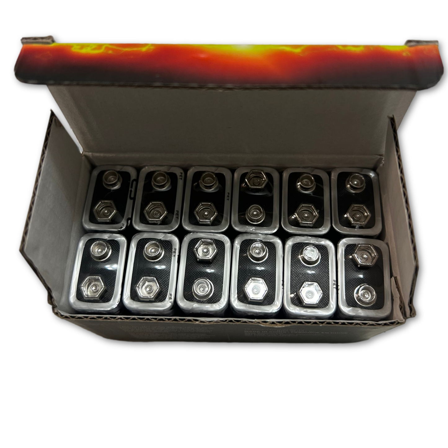 9V Alkaline Batteries — 12‑Pack