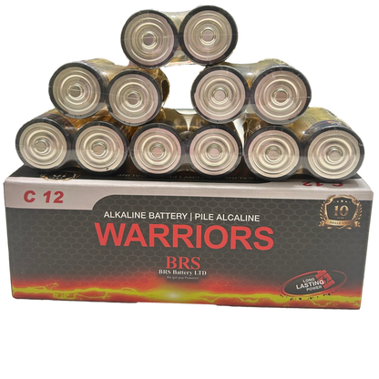 C Alkaline Batteries — 12‑Pack