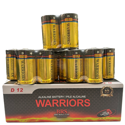 D Alkaline Batteries — 12‑Pack