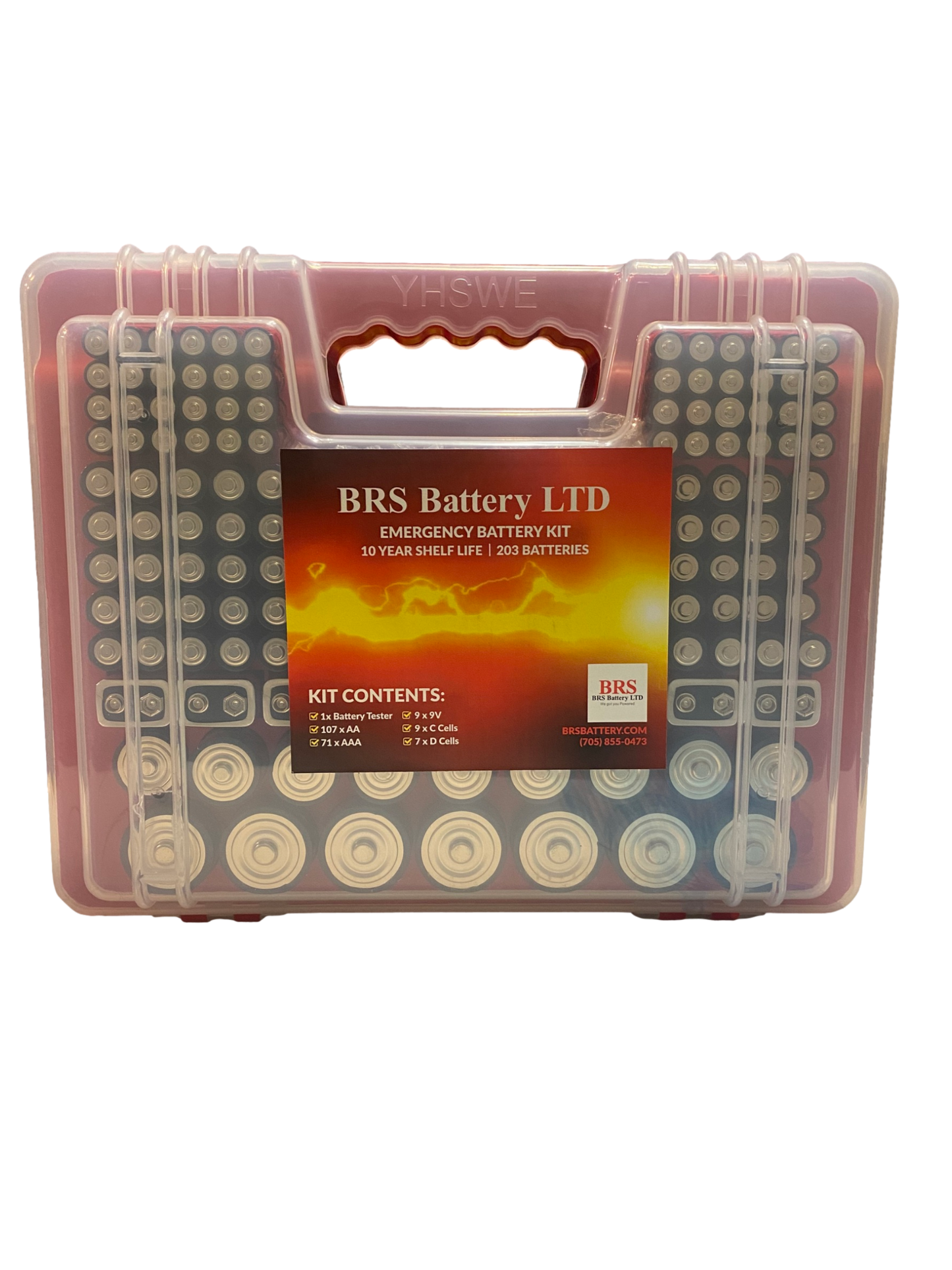 Emergency Battery Kit: 203 Alkaline Batteries + Tester