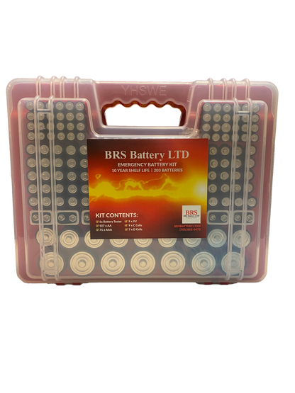 Emergency Battery Kit: 203 Alkaline Batteries + Tester