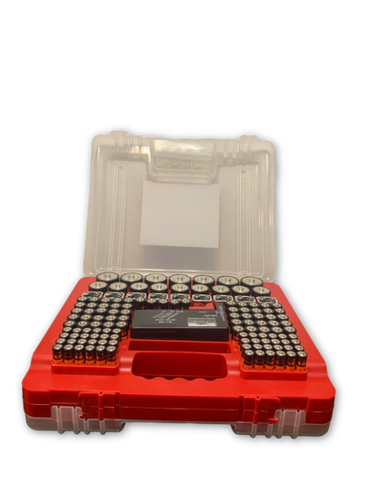 Emergency Battery Kit: 203 Alkaline Batteries + Tester