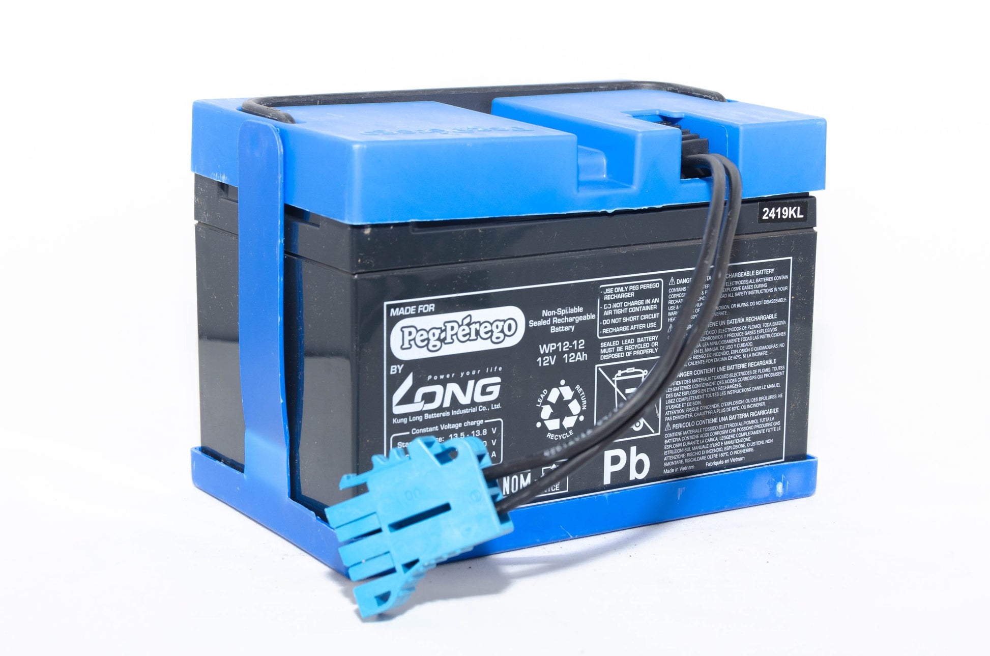 Peg Perego 12v 12AH Blue Battery IAKB0501 - BRS Super Battery