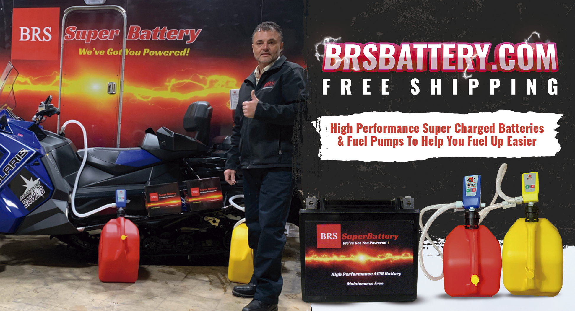 PumpMatic Super Gas Pump Fuel Transfer Pump for Gas, Diesel, Kerosene + 3 Power Sources w/ Extra Long Hose Siphon - BRS Super Battery