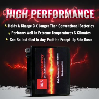 BRS20HL-BS 12v 20ah 310cca 30 Day Warranty - BRS Super Battery