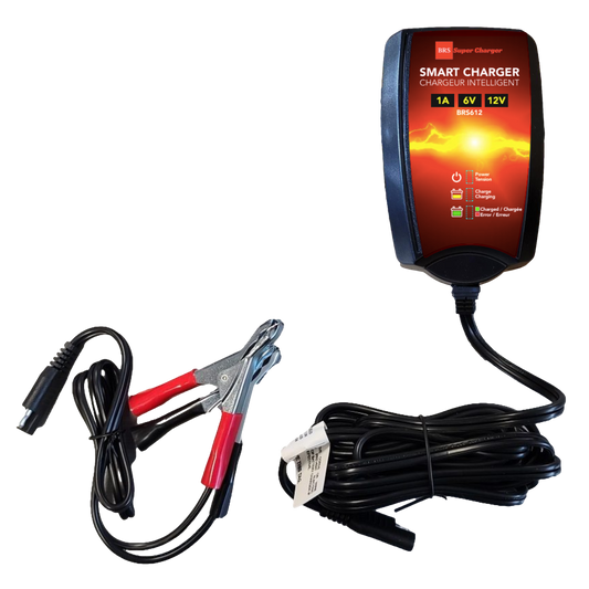 BRS Super Charger BRS612 - 6V/12V Fully Automatic Smart Charger Battery Maintainer & Rejuvenator - BRS Super Battery