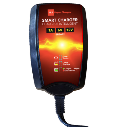 BRS Super Charger BRS612 - 6V/12V Fully Automatic Smart Charger Battery Maintainer & Rejuvenator - BRS Super Battery