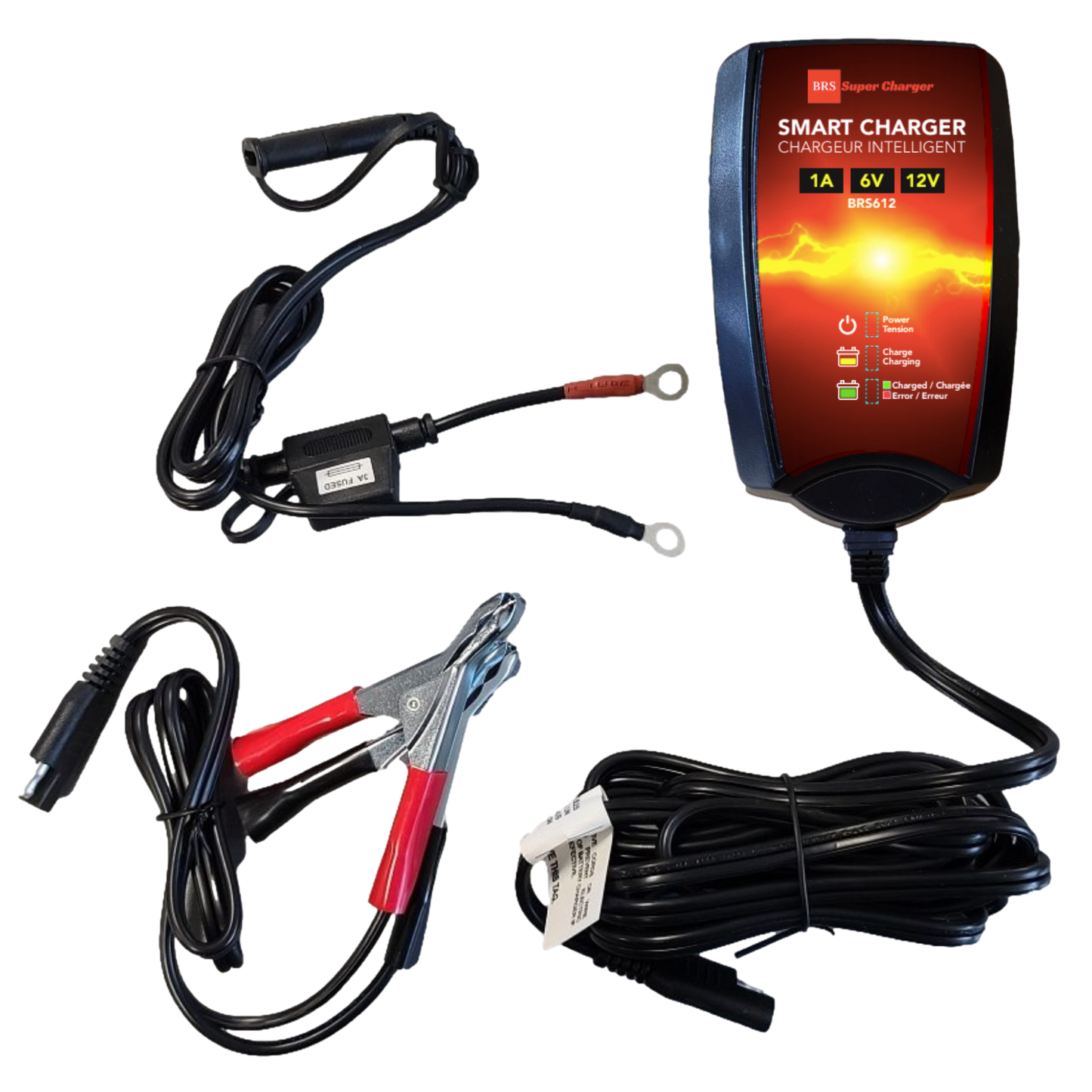 BRS Super Charger BRS612 - 6V/12V Fully Automatic Smart Charger Battery Maintainer & Rejuvenator - BRS Super Battery