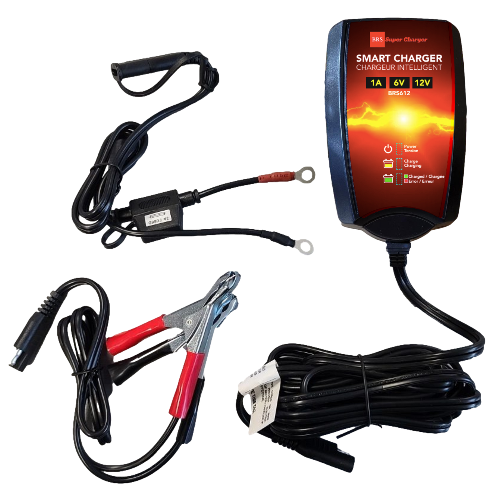 BRS Super Charger BRS612 - 6V/12V Fully Automatic Smart Charger Battery Maintainer & Rejuvenator - BRS Super Battery