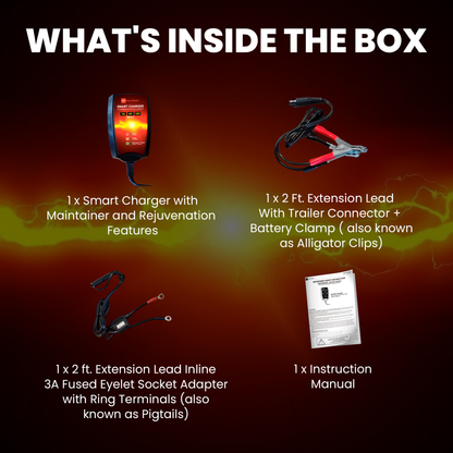 BRS Super Charger BRS612 - 6V/12V Fully Automatic Smart Charger Battery Maintainer & Rejuvenator - BRS Super Battery