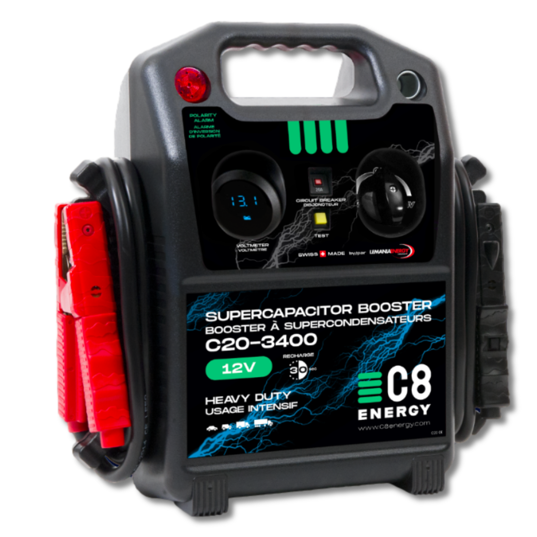 C8 Energy C20-ST-3400-12V Supercapacitor Jump Starter