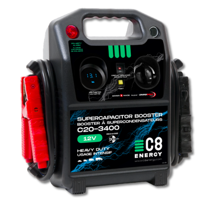 C8 Energy C20-ST-3400-12V Supercapacitor Jump Starter