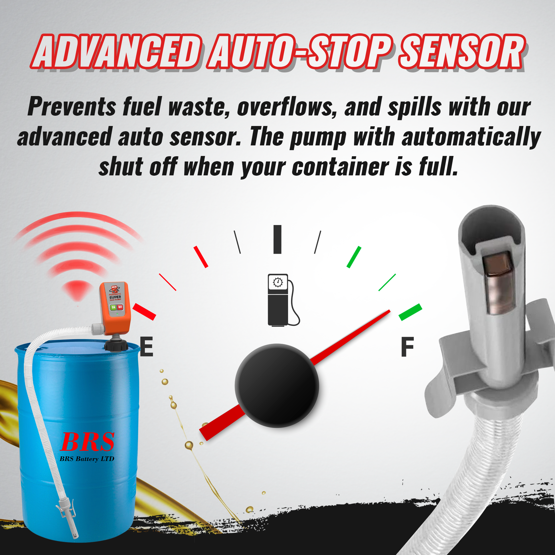 45 Gallon Drum Barrel Pump - Pumpmatic Super Drum Pump - BRS Super Battery