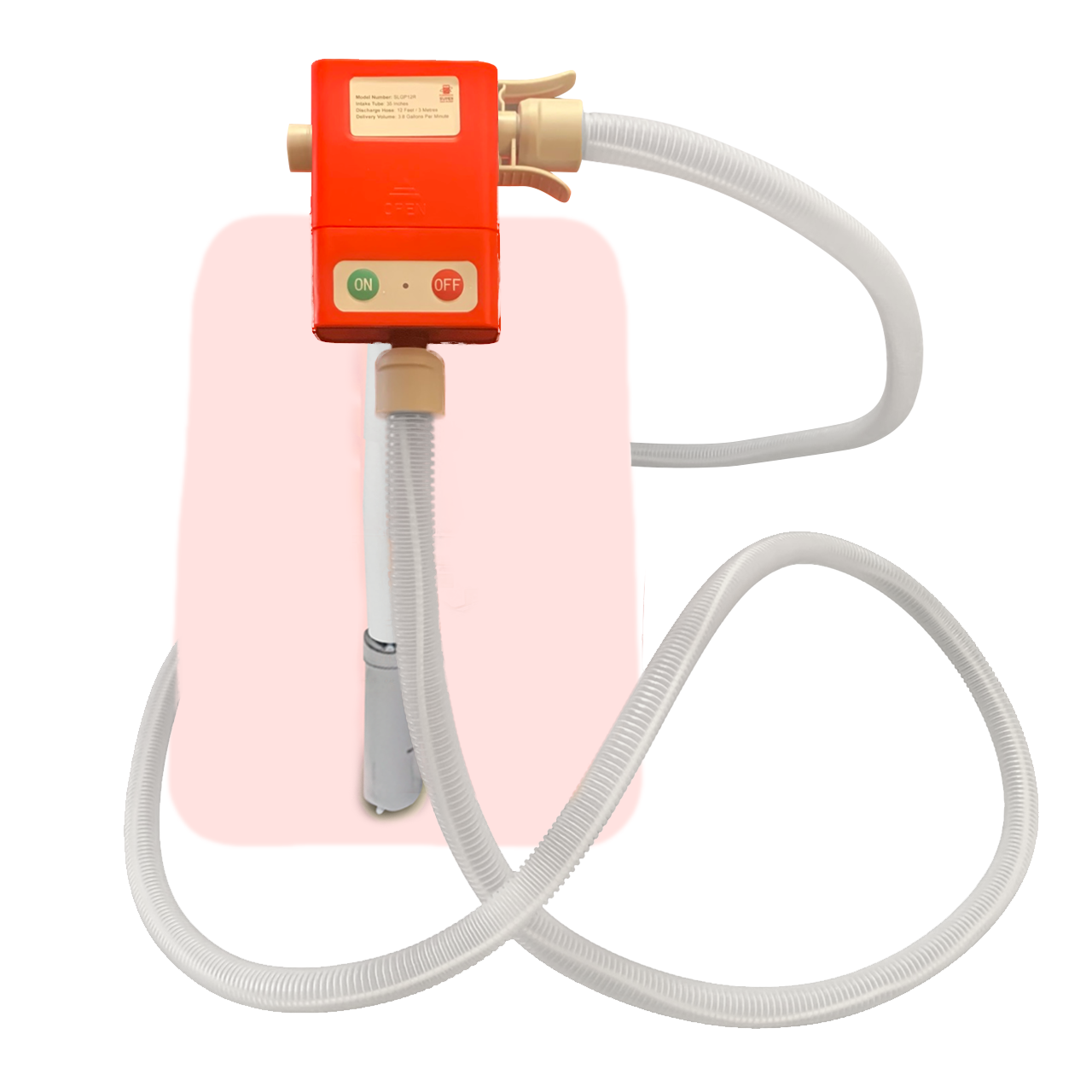 *New* PumpMatic Super Long Gas Pump w/ 12 Ft Hose - 3.8 GPM - Gas, Diesel, Kerosene - BRS Super Battery