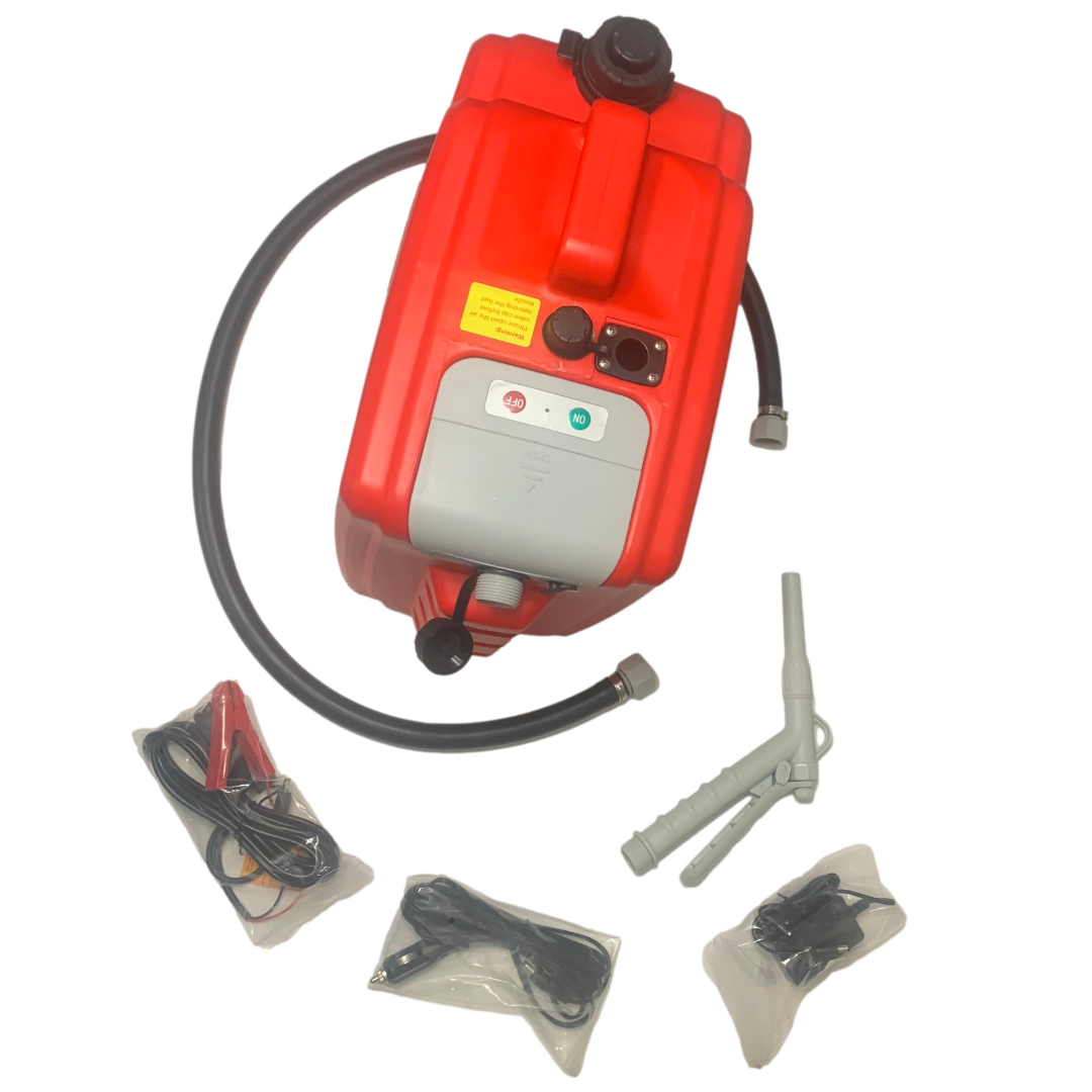 *NEW* PumpMatic Portable Fuel Station - Heavy Duty Rubber Hose, LED Display, Multi-Power Options for Cars, Boats & Equipment - BRS Super Battery