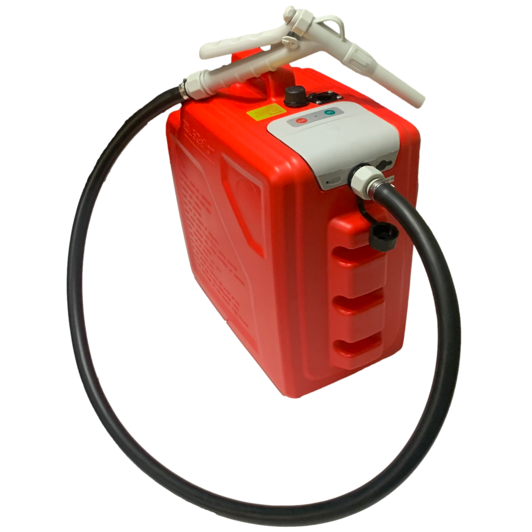 *NEW* PumpMatic Portable Fuel Station - Heavy Duty Rubber Hose, LED Display, Multi-Power Options for Cars, Boats & Equipment - BRS Super Battery