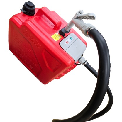*NEW* PumpMatic Portable Fuel Station - Heavy Duty Rubber Hose, LED Display, Multi-Power Options for Cars, Boats & Equipment - BRS Super Battery