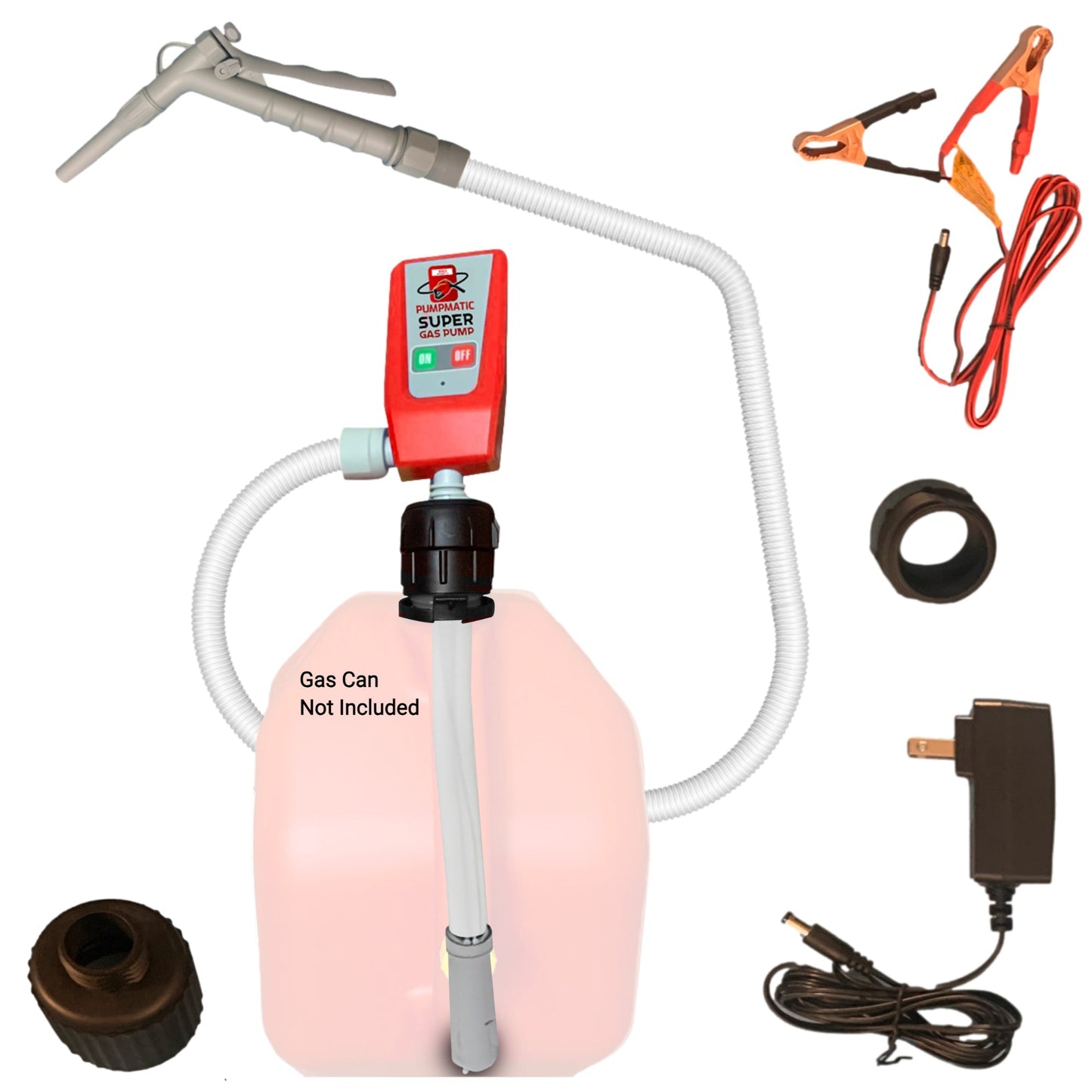 *New* PumpMatic Super Gas Pump w/ 4.25 Ft Hose & Flow Control Nozzle - BRS Super Battery