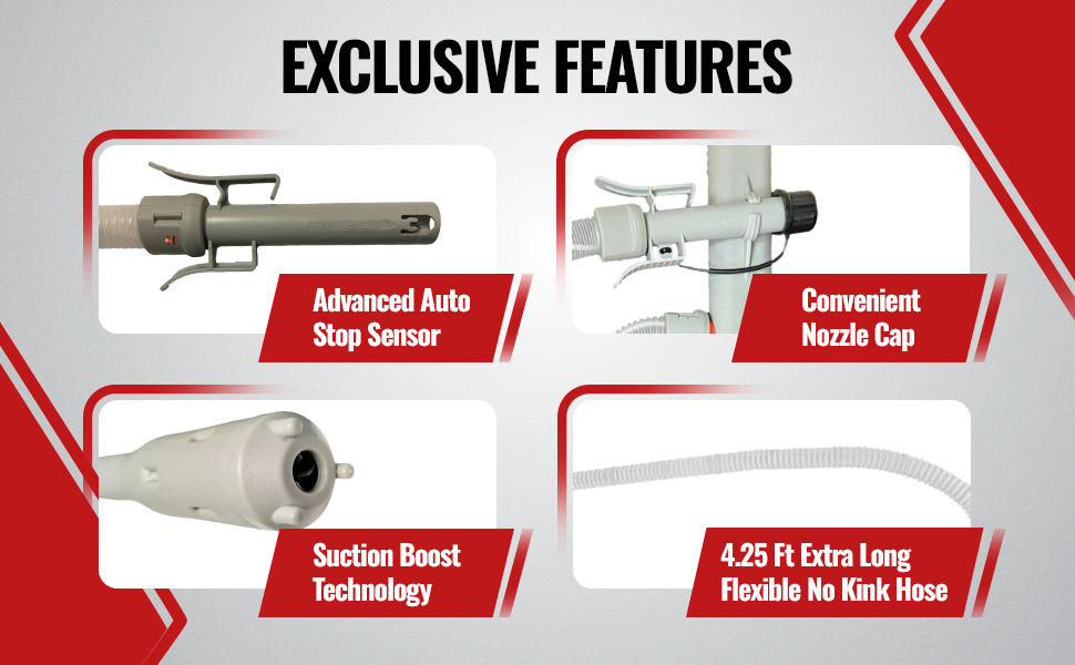 PumpMatic Stick Pump w/ Auto-Stop Sensor & 4.25 Ft Hose - BRS Super Battery