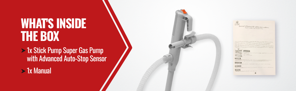 PumpMatic Stick Pump w/ Auto-Stop Sensor & 4.25 Ft Hose - BRS Super Battery