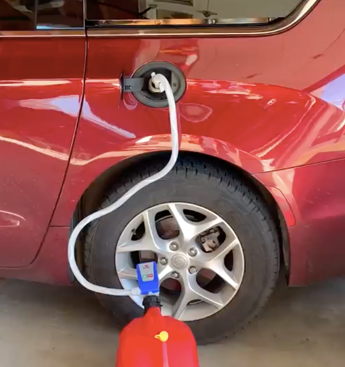 PumpMatic Super Gas Pump Fuel Transfer Pump for Gas, Diesel, Kerosene + 3 Power Sources w/ Extra Long Hose Siphon - BRS Super Battery