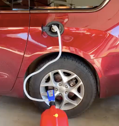 PumpMatic Super Gas Pump Fuel Transfer Pump for Gas, Diesel, Kerosene + 3 Power Sources w/ Extra Long Hose Siphon - BRS Super Battery