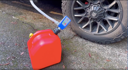 PumpMatic Super Gas Pump Fuel Transfer Pump for Gas, Diesel, Kerosene + 3 Power Sources w/ Extra Long Hose Siphon - BRS Super Battery
