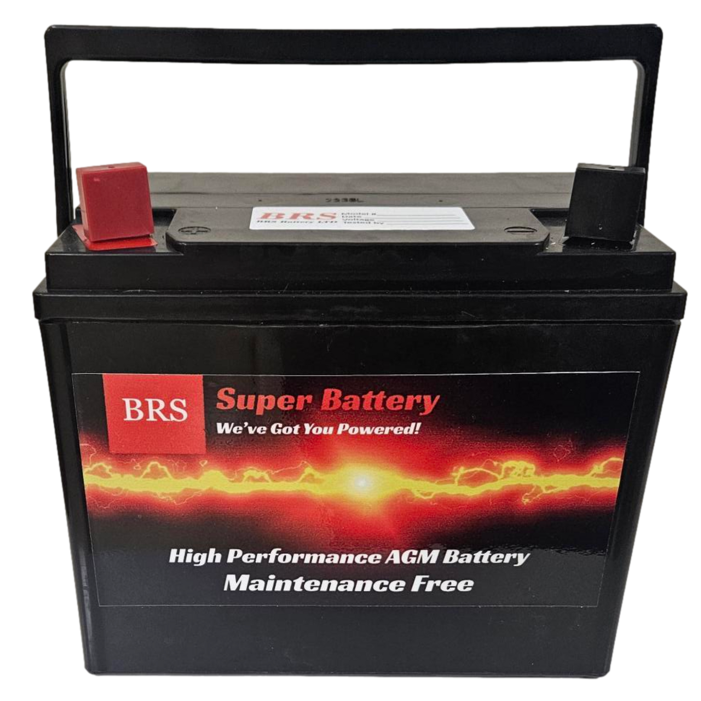 U1 Battery 300 CCA - AGM Super Charged - 1 Year Warranty - Dealer - BRS Super Battery